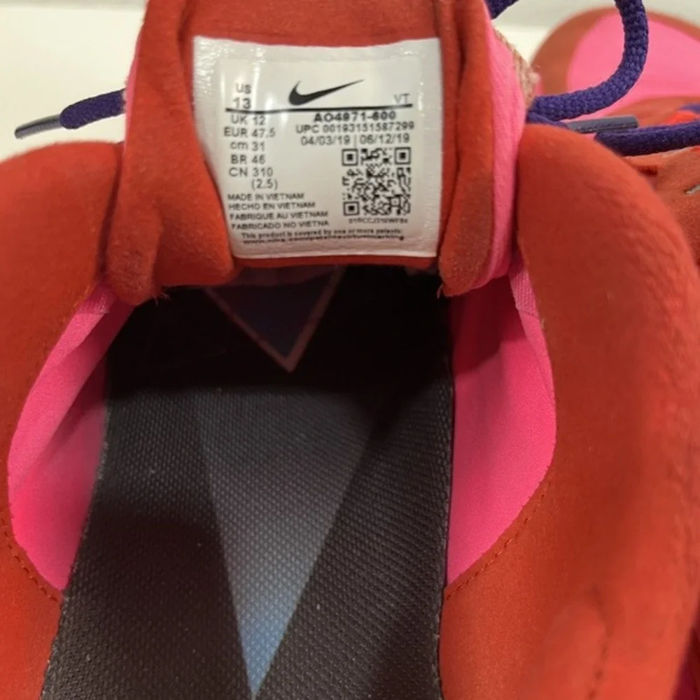 Nike React Air 70 Mystic Red Pink Blast Running Shoe Men's US 13‎